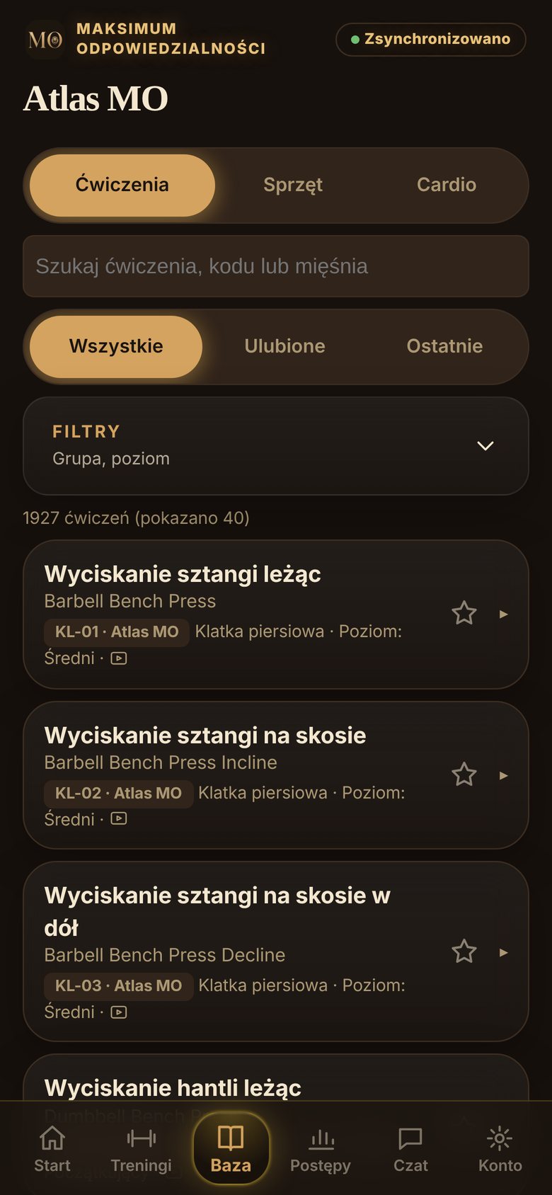 Ekran aplikacji MO: Atlas MO